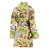 Guinea Pig Pattern Print Women Long Robe-grizzshop