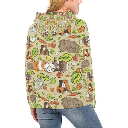 Guinea Pig Pattern Print Women Pullover Hoodie-grizzshop