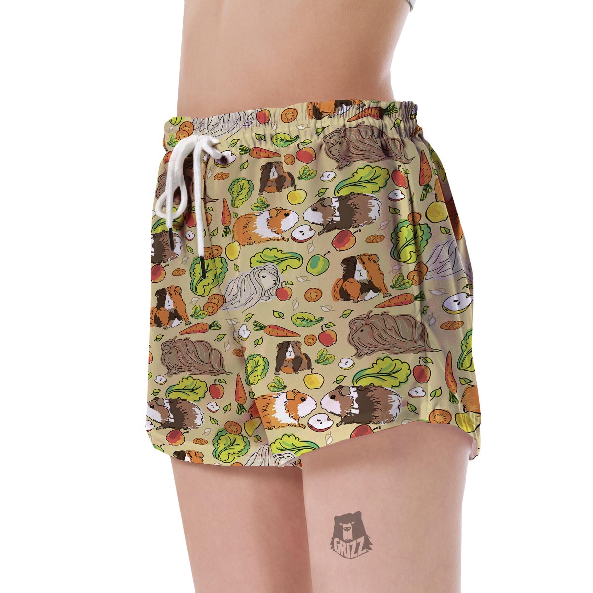 Guinea Pig Pattern Print Women's Shorts-grizzshop