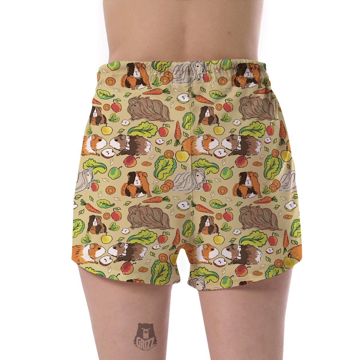 Guinea Pig Pattern Print Women's Shorts-grizzshop