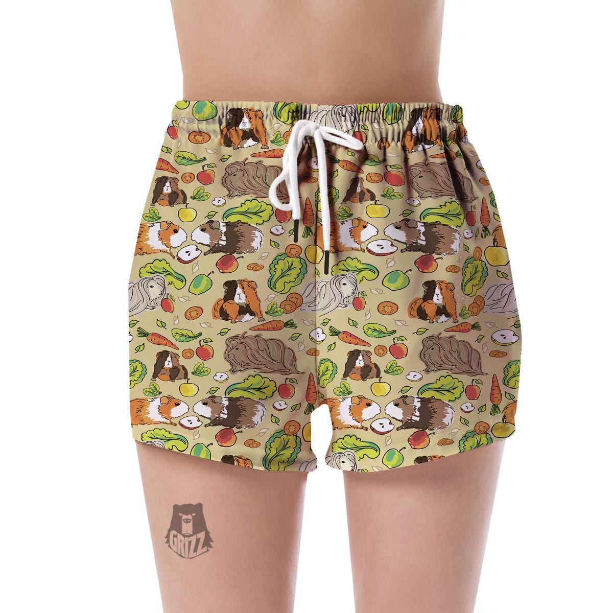 Guinea Pig Pattern Print Women's Shorts-grizzshop