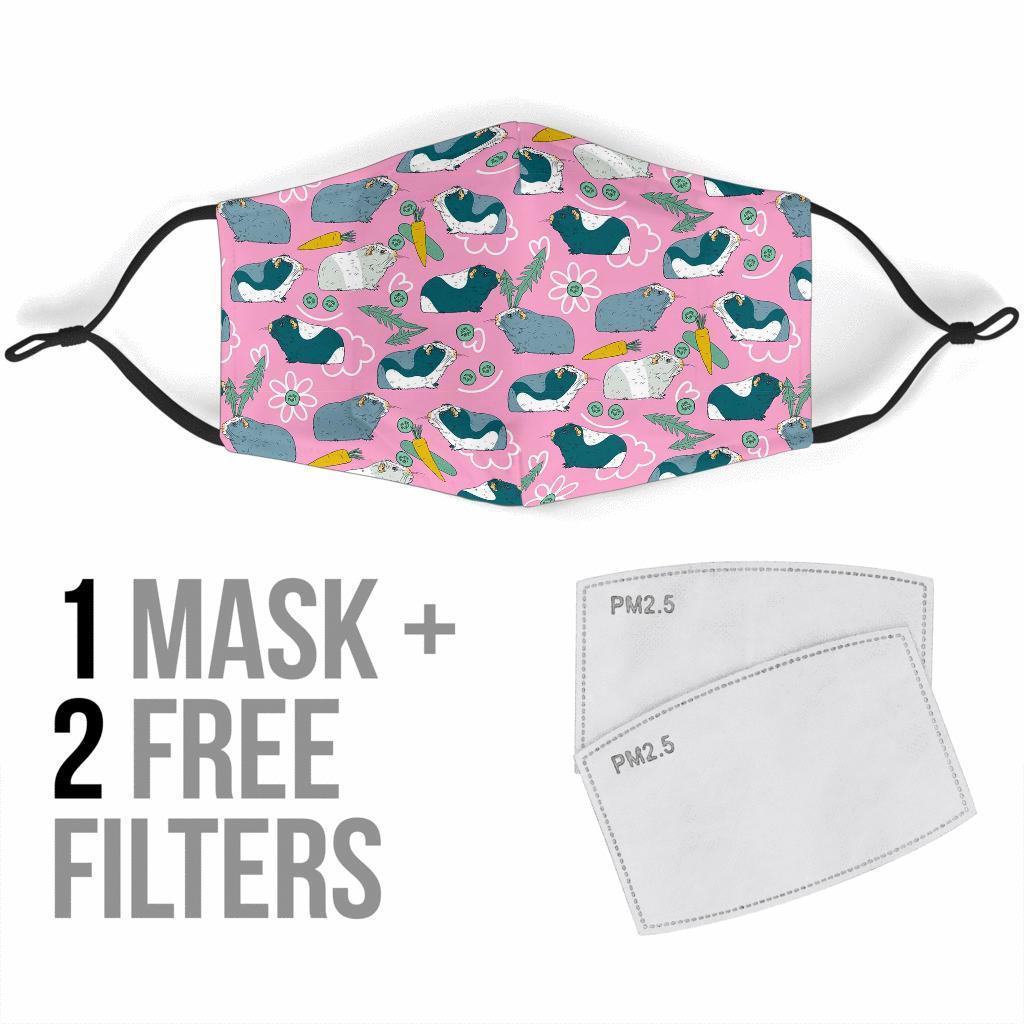 Guinea Pig Print Pattern Face Mask-grizzshop