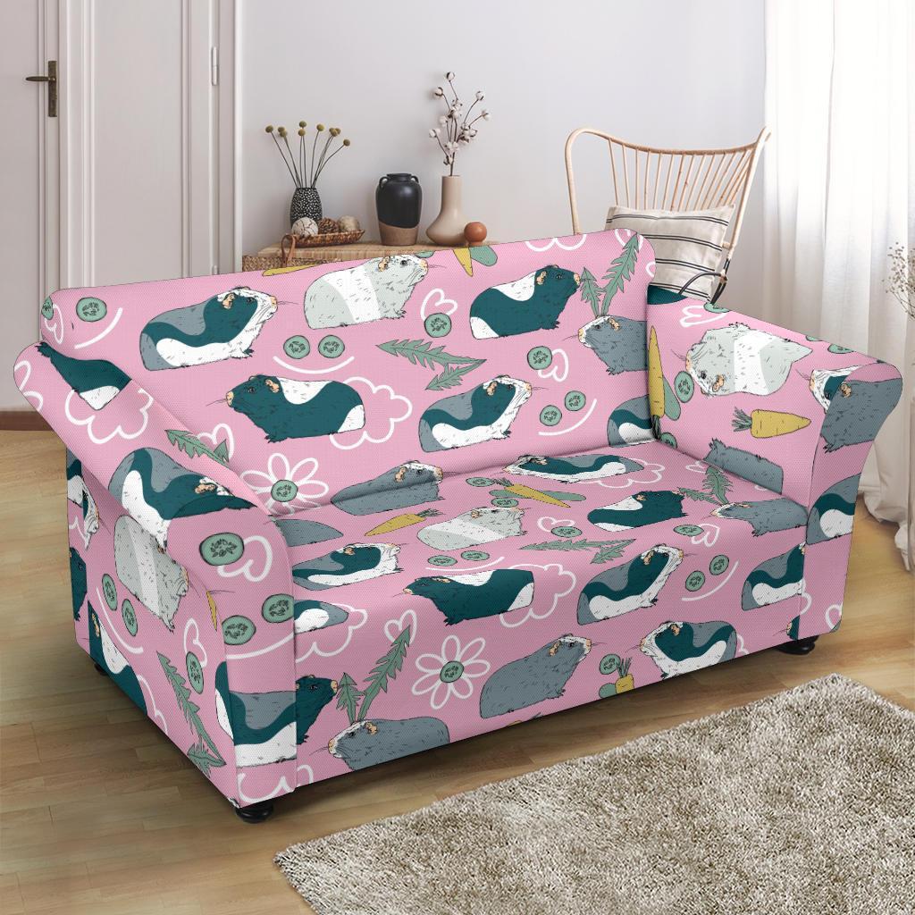 Guinea Pig Print Pattern Loveseat Cover-grizzshop