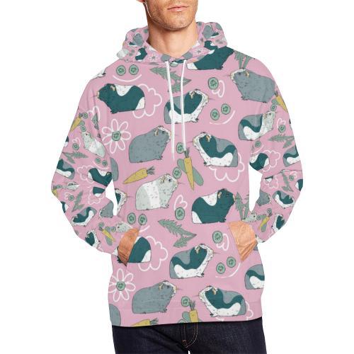 Guinea Pig Print Pattern Men Pullover Hoodie-grizzshop