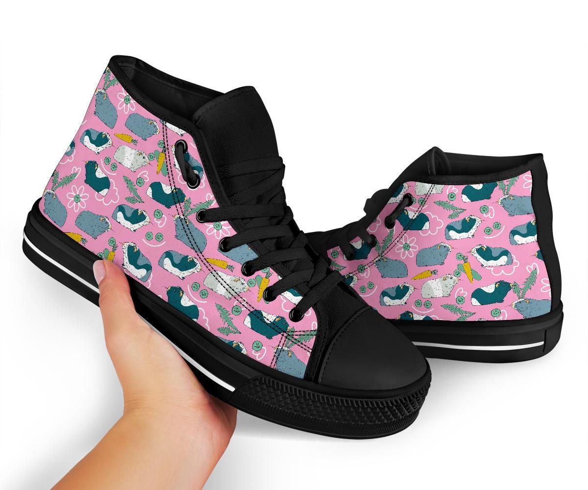 Guinea Pig Print Pattern Men Women's High Top Shoes-grizzshop