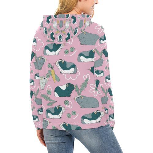 Guinea Pig Print Pattern Women Pullover Hoodie-grizzshop