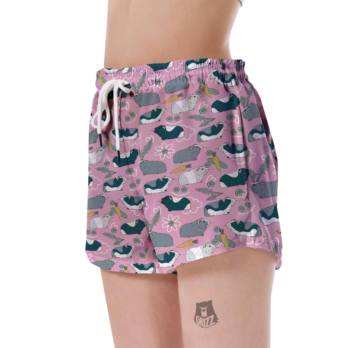 Guinea Pig Print Pattern Women's Shorts-grizzshop