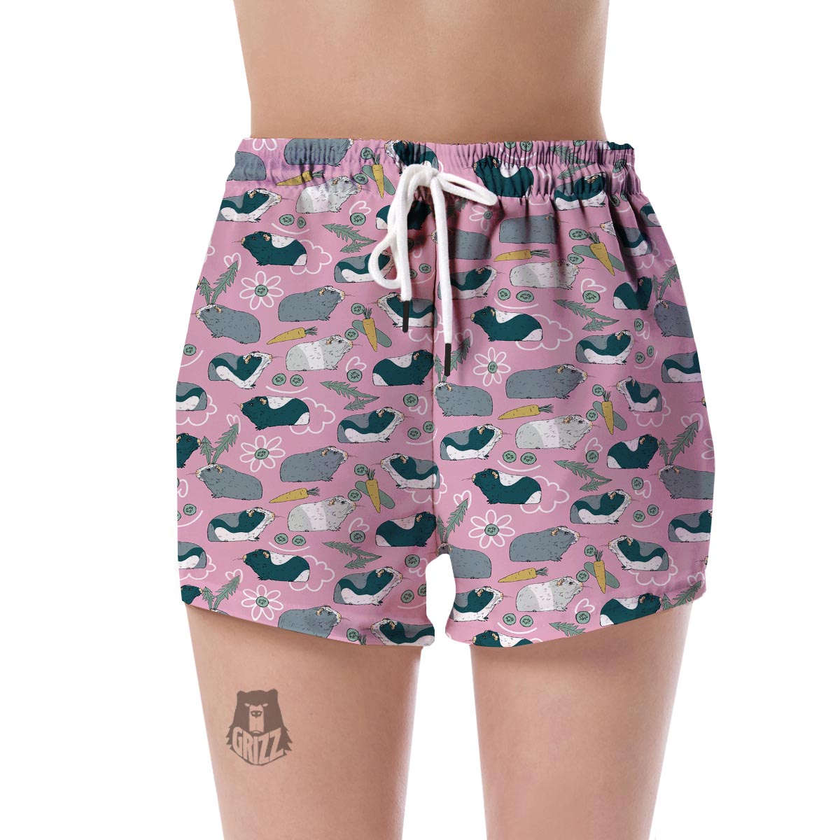 Guinea Pig Print Pattern Women's Shorts-grizzshop