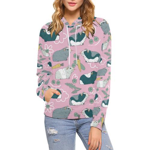 Guinea Pig Print Pattern Women Pullover Hoodie-grizzshop