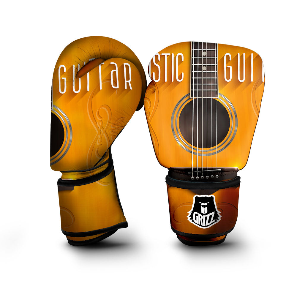 Guitar Acoustic Print Boxing Gloves-grizzshop