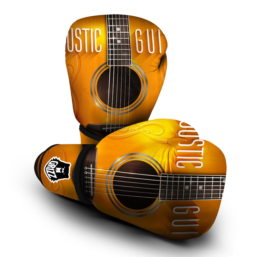 Guitar Acoustic Print Boxing Gloves-grizzshop