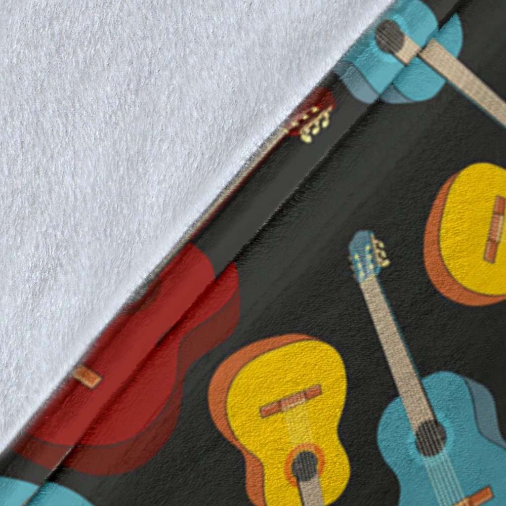Guitar Pattern Print Blanket-grizzshop