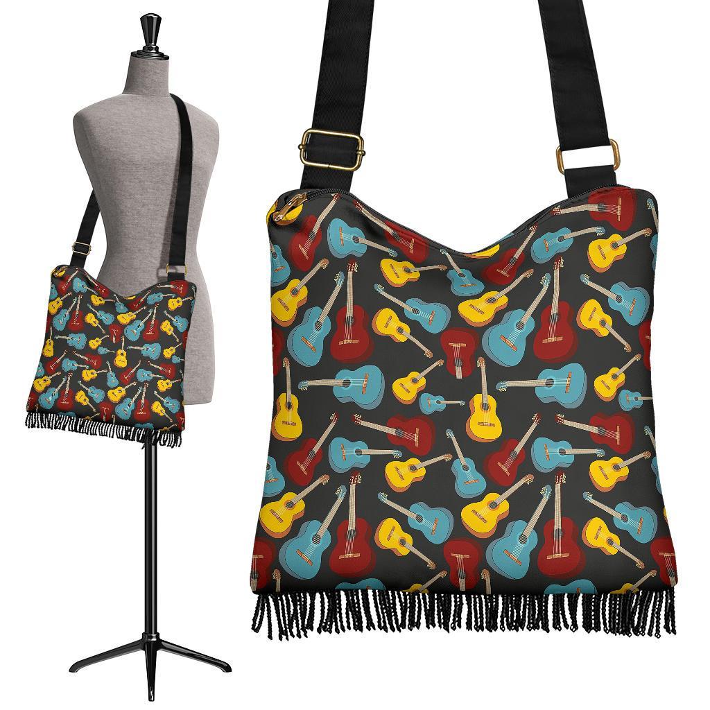 Guitar Pattern Print Crossbody Bags-grizzshop