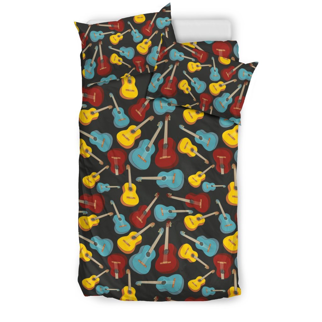 Guitar Pattern Print Duvet Cover Bedding Set-grizzshop