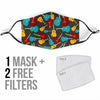 Guitar Pattern Print Face Mask-grizzshop