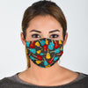 Guitar Pattern Print Face Mask-grizzshop