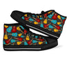 Guitar Pattern Print Men Women's High Top Shoes-grizzshop