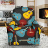 Guitar Pattern Print Recliner Cover-grizzshop