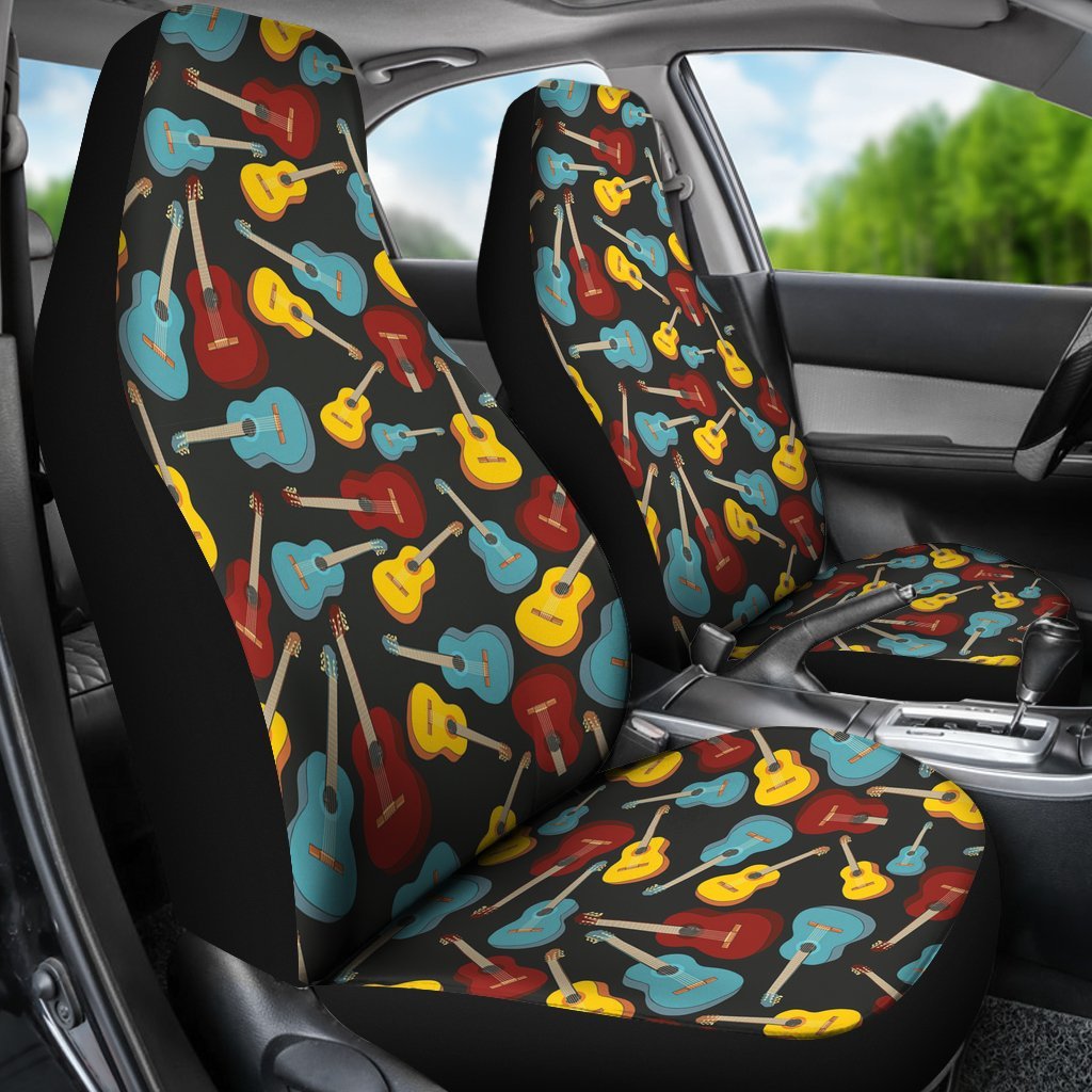 Guitar Pattern Print Universal Fit Car Seat Cover-grizzshop