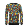 Guitar Pattern Print Women Crewneck Sweatshirt-grizzshop