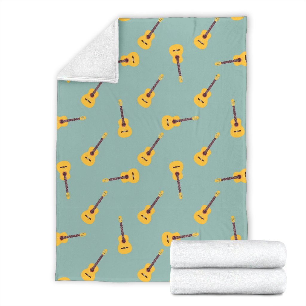 Guitar Print Pattern Blanket-grizzshop