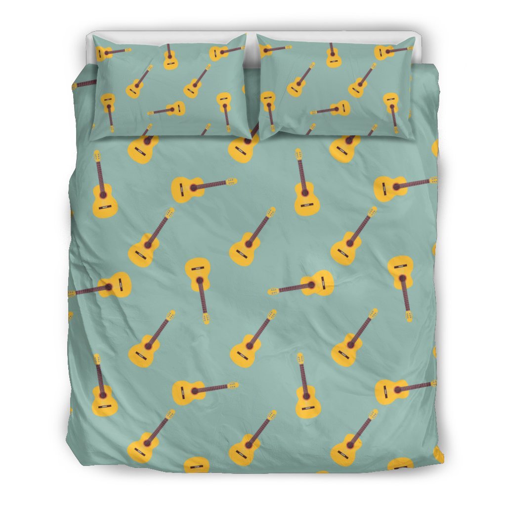 Guitar Print Pattern Duvet Cover Bedding Set-grizzshop