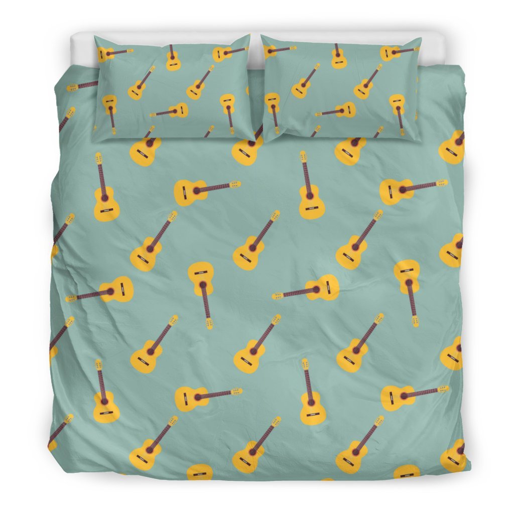 Guitar Print Pattern Duvet Cover Bedding Set-grizzshop