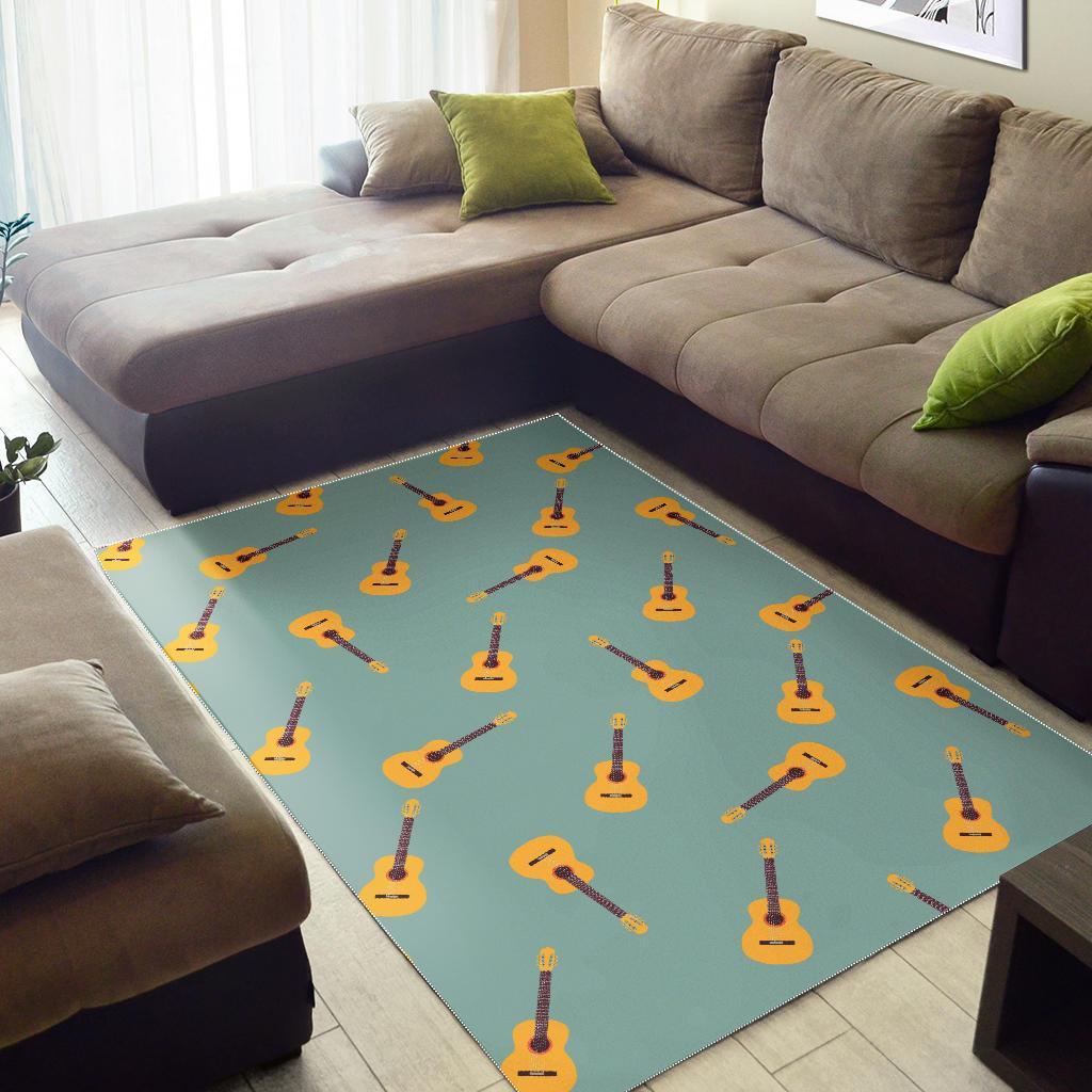 Guitar Print Pattern Floor Mat-grizzshop