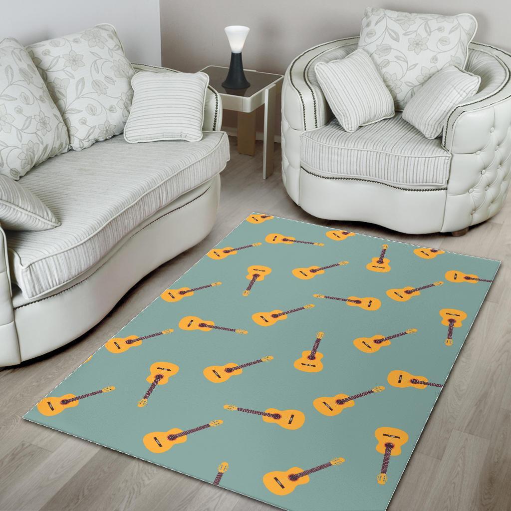 Guitar Print Pattern Floor Mat-grizzshop