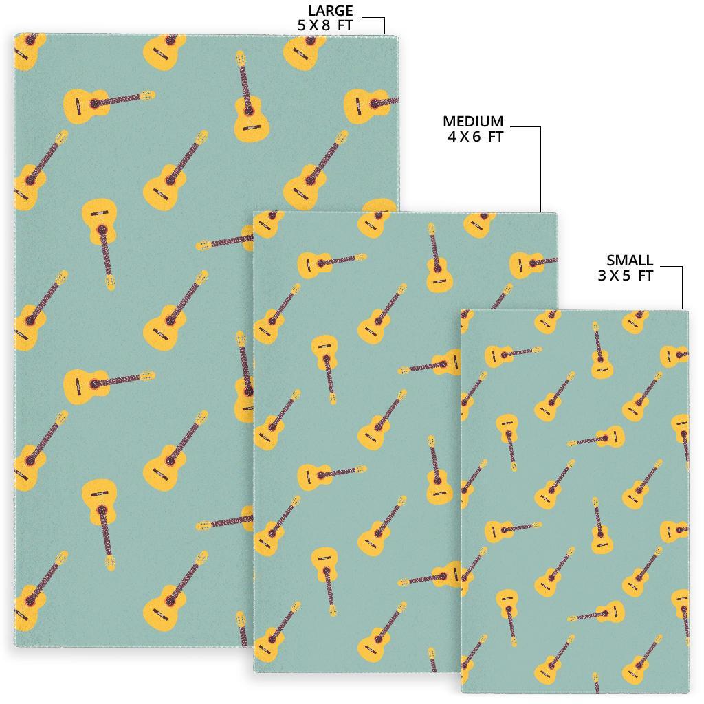 Guitar Print Pattern Floor Mat-grizzshop