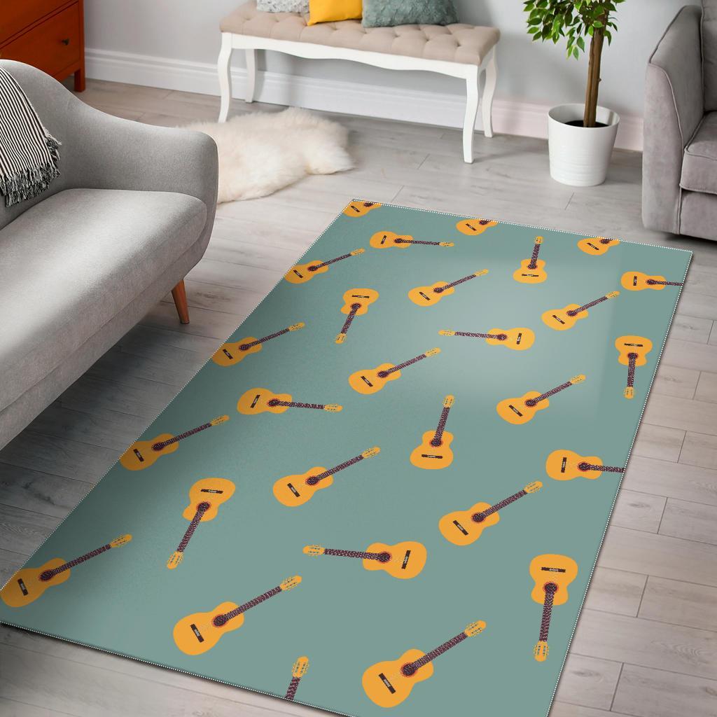 Guitar Print Pattern Floor Mat-grizzshop