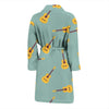 Guitar Print Pattern Men Long Robe-grizzshop