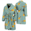 Guitar Print Pattern Men Long Robe-grizzshop