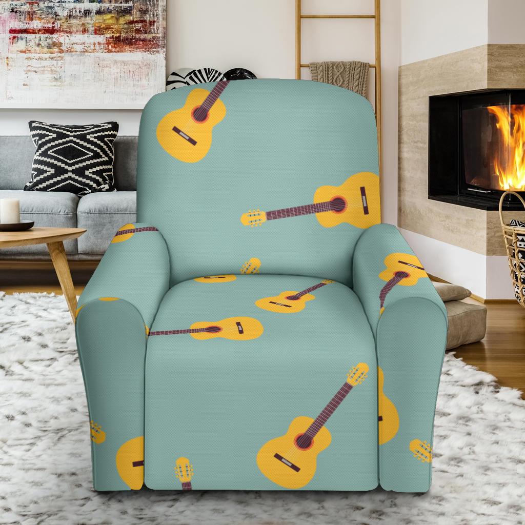 Guitar Print Pattern Recliner Cover-grizzshop