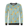 Guitar Print Pattern Women Crewneck Sweatshirt-grizzshop