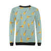 Guitar Print Pattern Women Crewneck Sweatshirt-grizzshop