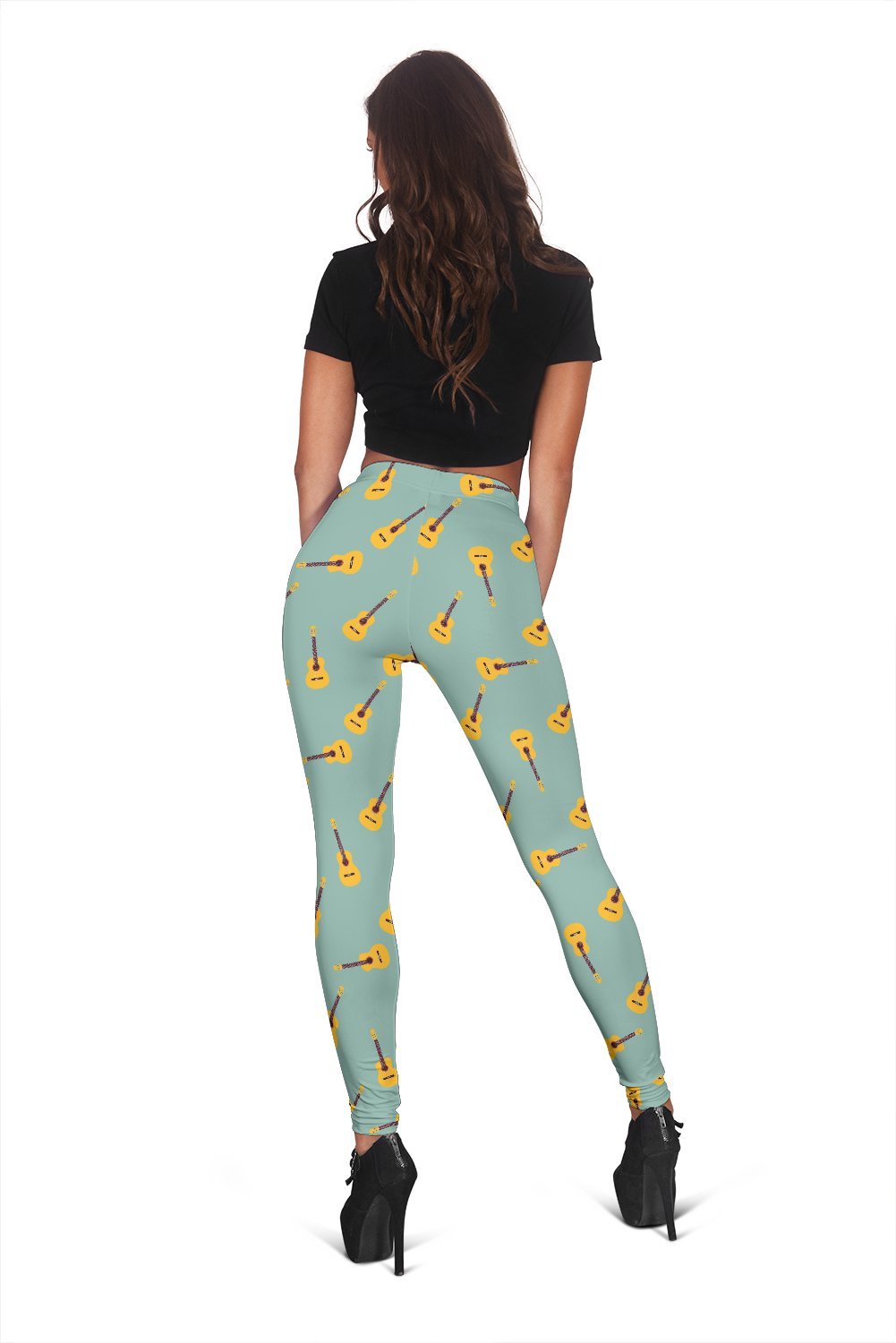 Guitar Print Pattern Women Leggings-grizzshop