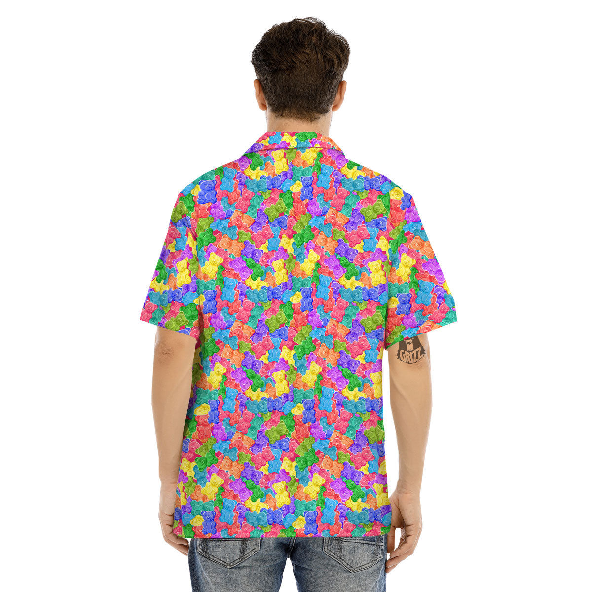 Gummy Bear Colorful Print Men's Hawaiian Shirt-grizzshop
