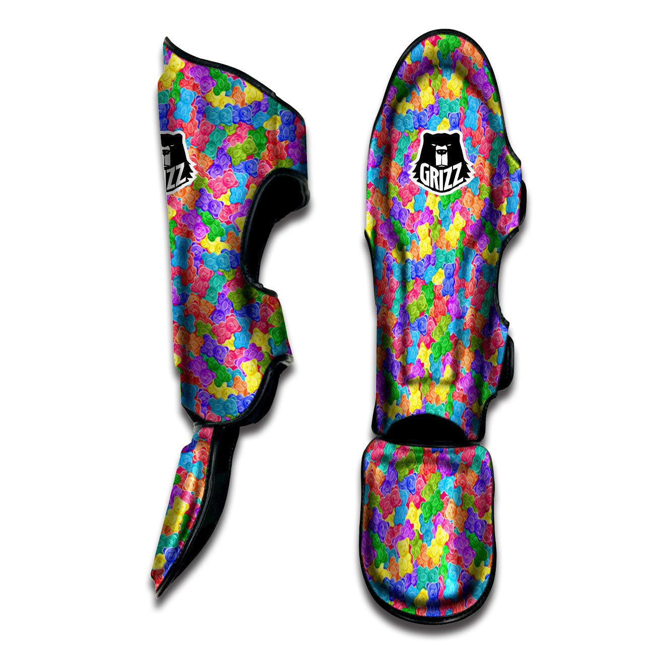 Gummy Bear Colorful Print Muay Thai Shin Guards-grizzshop