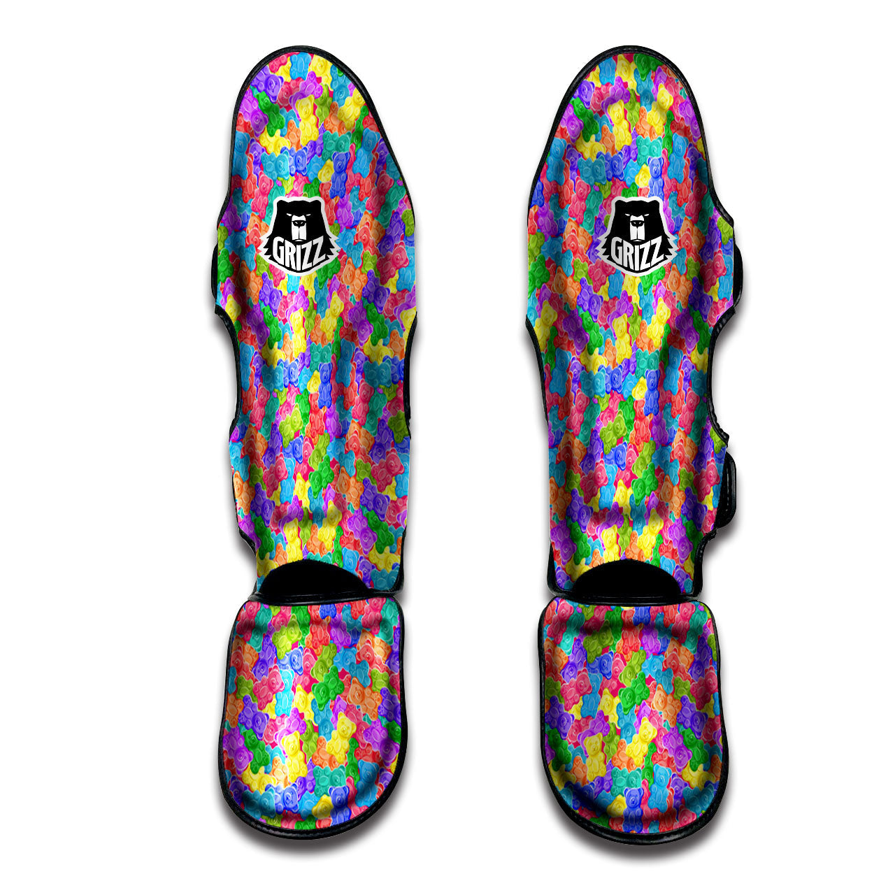 Gummy Bear Colorful Print Muay Thai Shin Guards-grizzshop