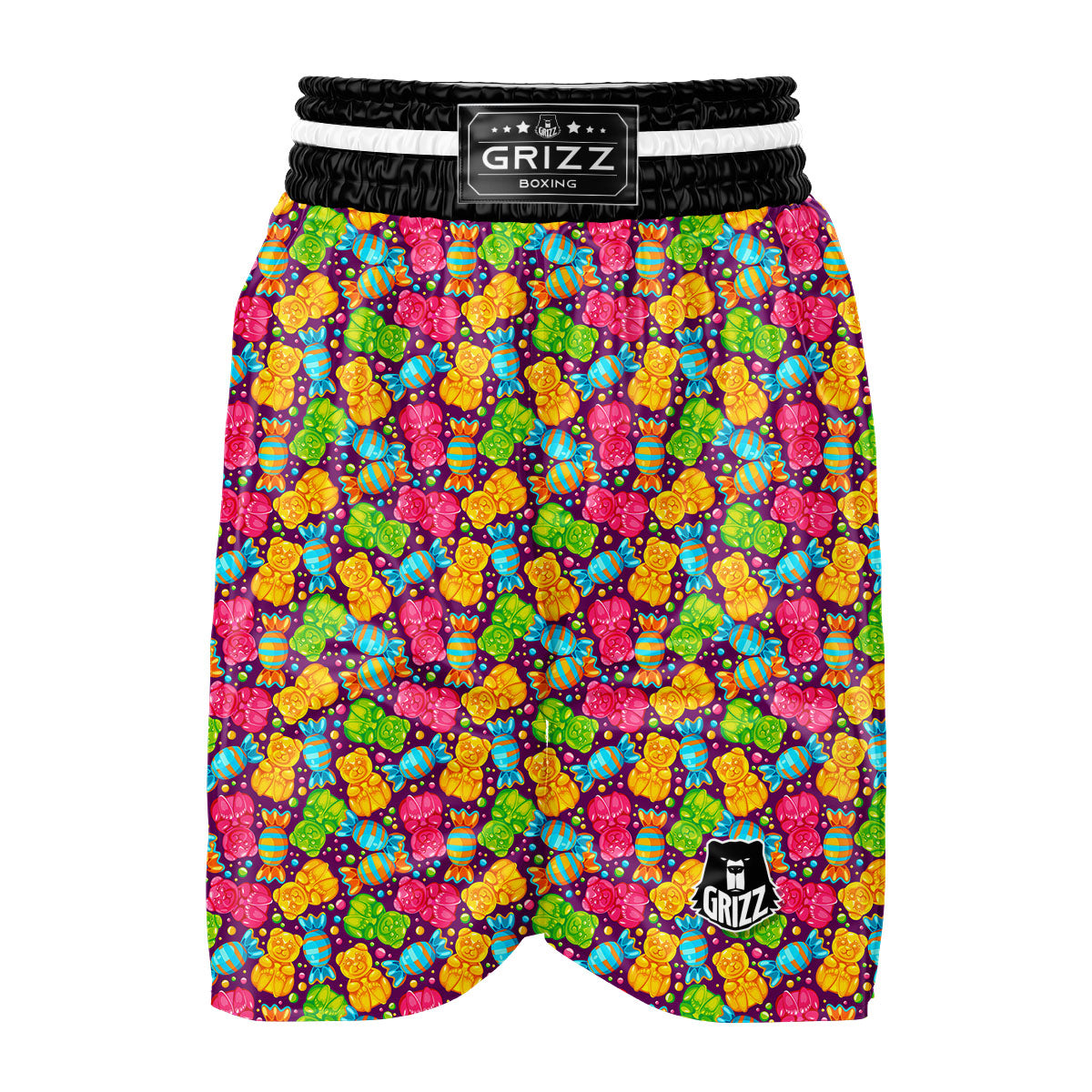 Gummy Colorful Print Boxing Shorts-grizzshop