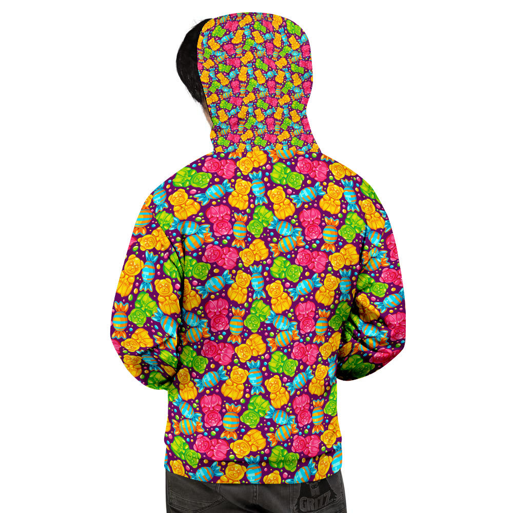 Gummy Colorful Print Men's Hoodie-grizzshop