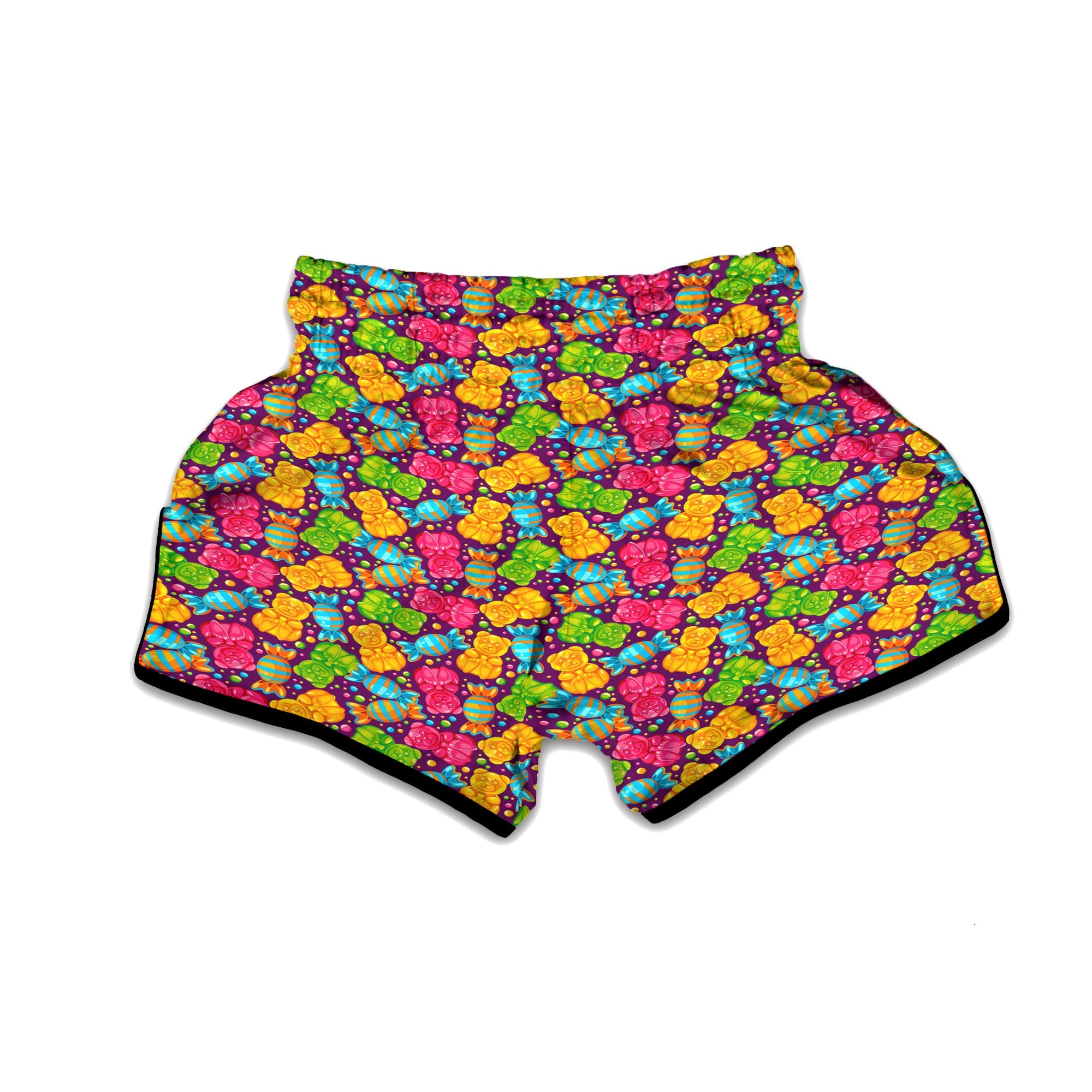 Gummy Colorful Print Muay Thai Boxing Shorts-grizzshop