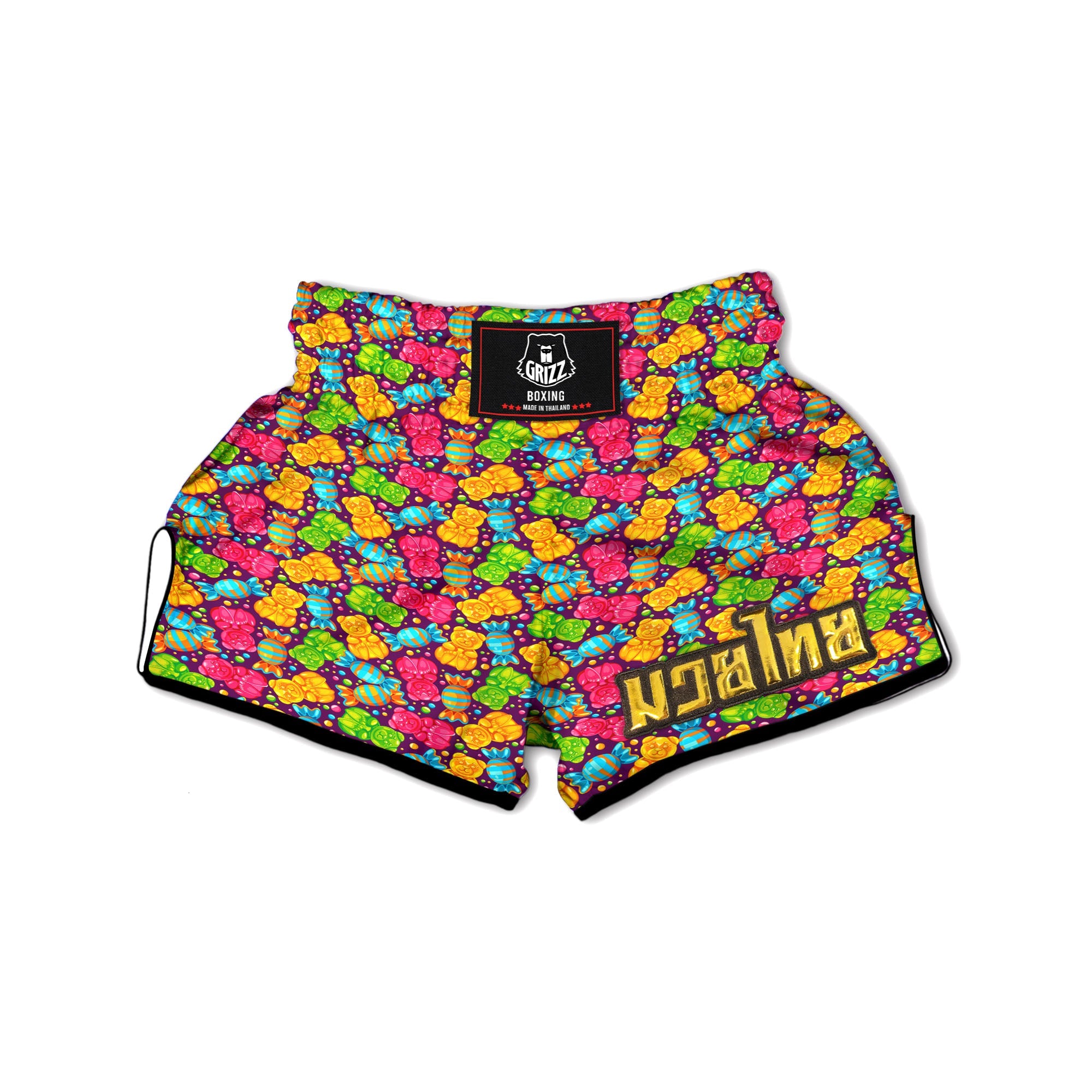 Gummy Colorful Print Muay Thai Boxing Shorts-grizzshop