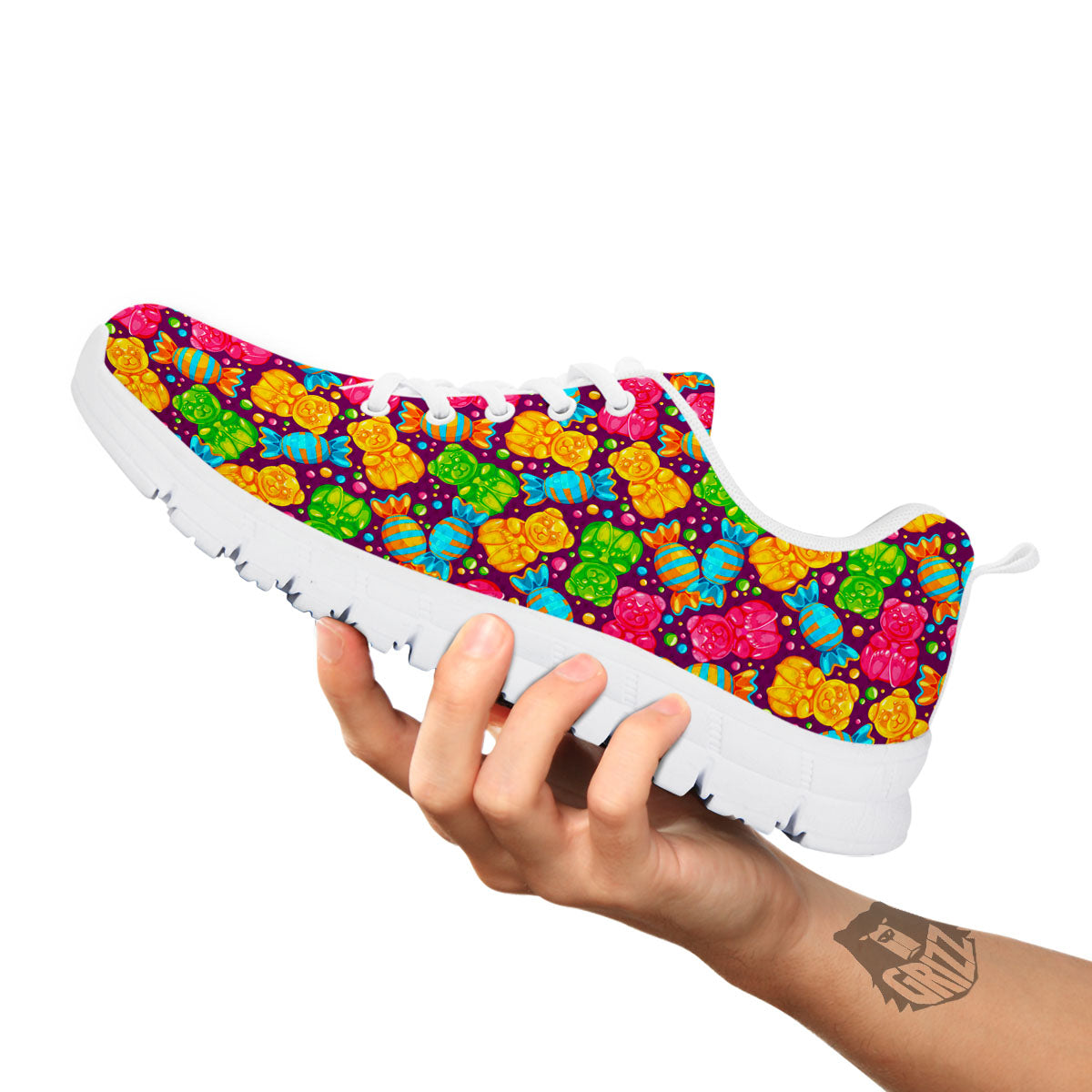 Gummy Colorful Print White Sneaker-grizzshop