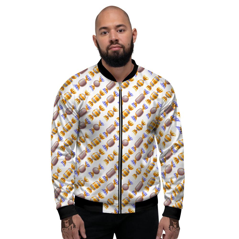 Gummy Yummy Print Pattern Men's Bomber Jacket-grizzshop