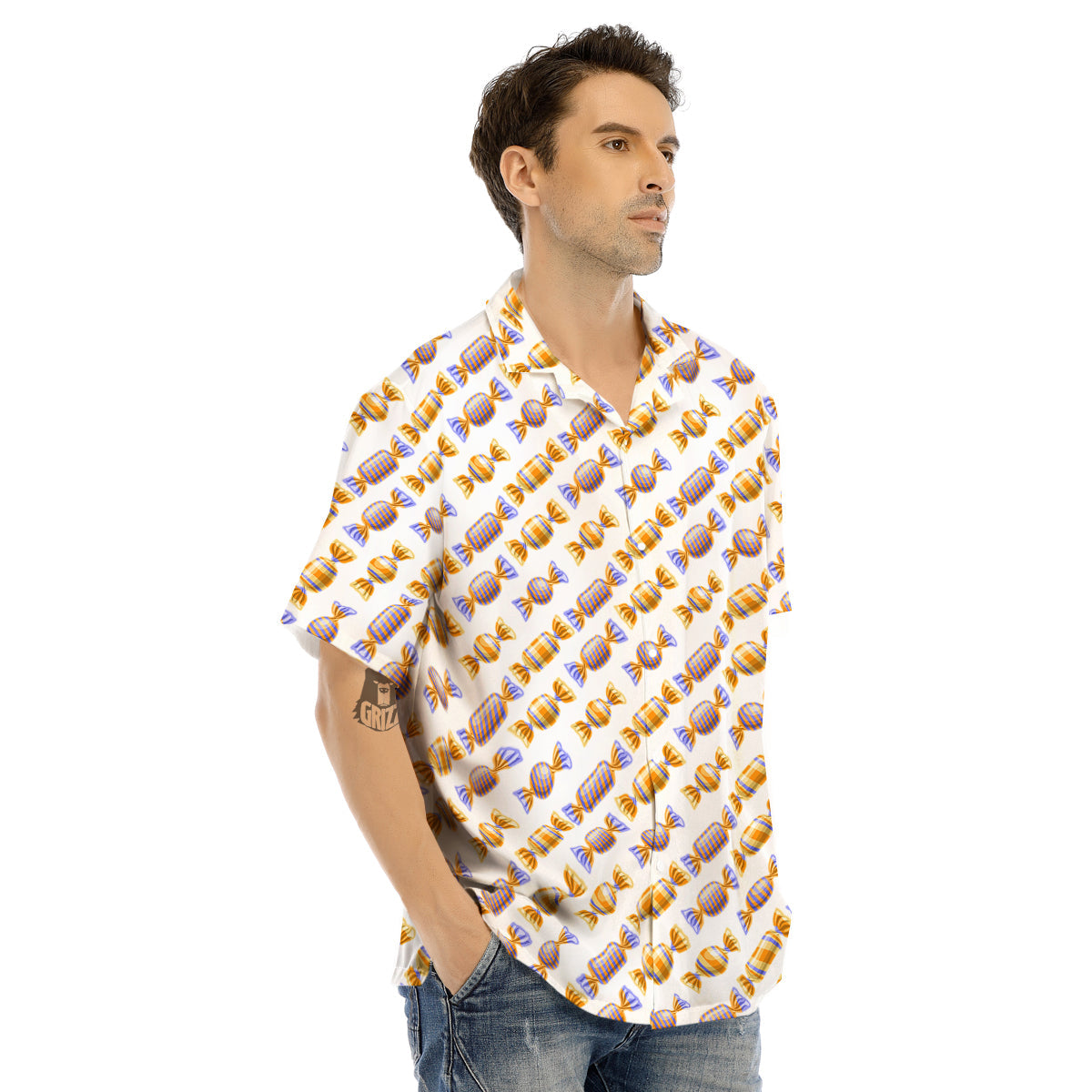 Gummy Yummy Print Pattern Men's Hawaiian Shirt-grizzshop