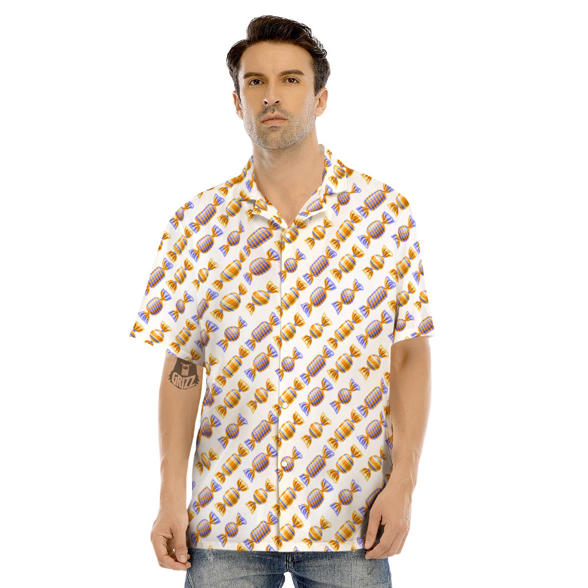 Gummy Yummy Print Pattern Men's Hawaiian Shirt-grizzshop