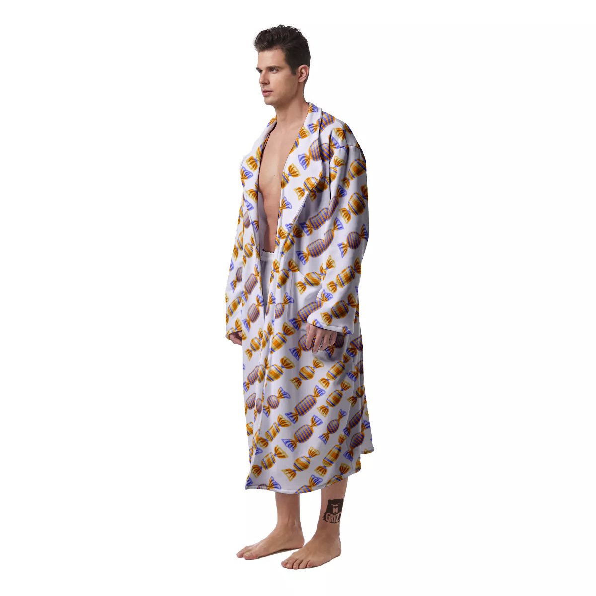 Gummy Yummy Print Pattern Men's Robe-grizzshop