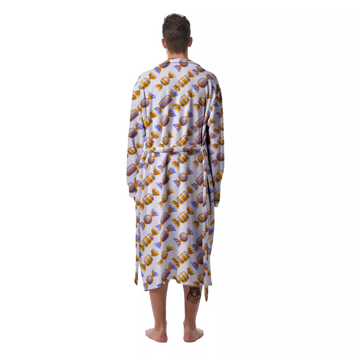 Gummy Yummy Print Pattern Men's Robe-grizzshop